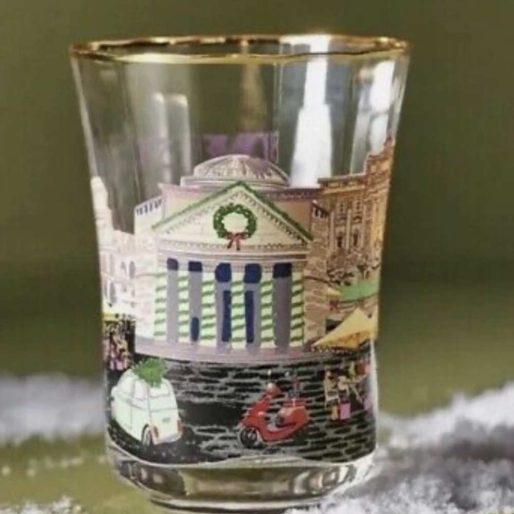 Holiday in the city juice glass Rome Anthropologie 2023
